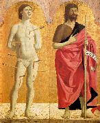Piero della Francesca Sts Sebastian and John the Baptist USA oil painting artist